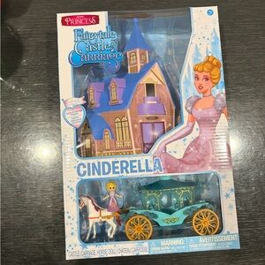 Junior Elf fairy tale Princess Cinderella Castle Carriage Horse Doll Play Set